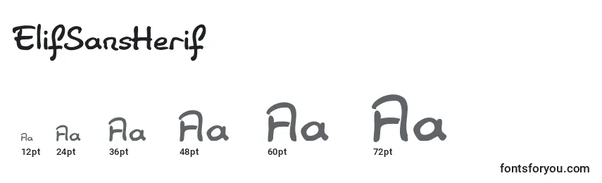 ElifSansHerif Font Sizes