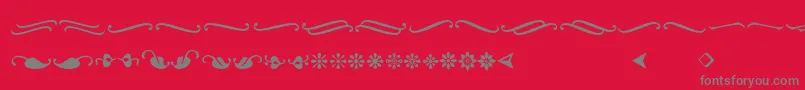 Ornementsadf Font – Gray Fonts on Red Background