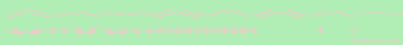 Ornementsadf Font – Pink Fonts on Green Background