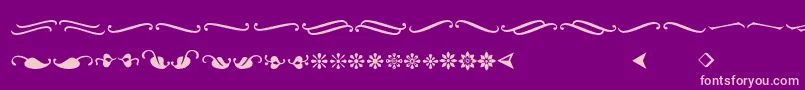 Ornementsadf Font – Pink Fonts on Purple Background