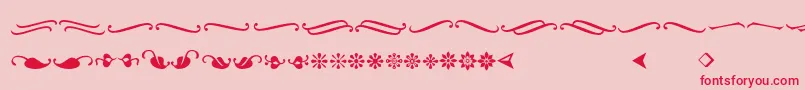 Ornementsadf Font – Red Fonts on Pink Background