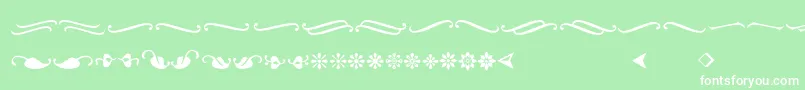 Ornementsadf Font – White Fonts on Green Background