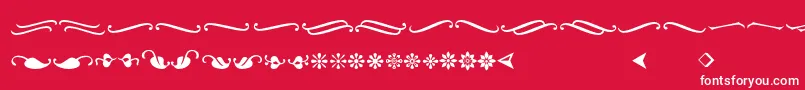 Ornementsadf Font – White Fonts on Red Background