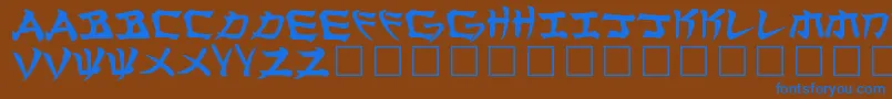 Manglo Font – Blue Fonts on Brown Background