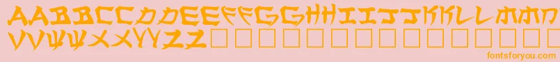 Manglo Font – Orange Fonts on Pink Background