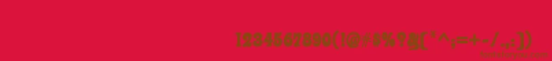 Police FontanDeco – polices brunes sur fond rouge