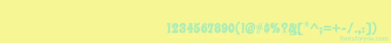 FontanDeco Font – Green Fonts on Yellow Background