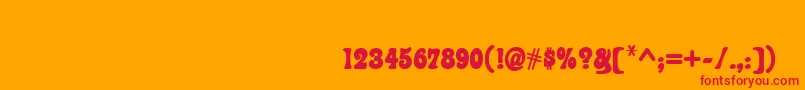 FontanDeco Font – Red Fonts on Orange Background
