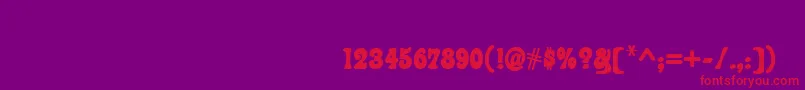 FontanDeco Font – Red Fonts on Purple Background