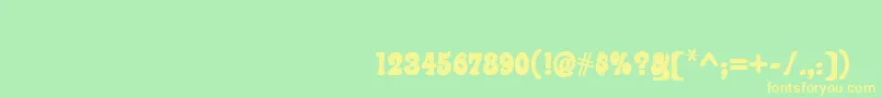 FontanDeco Font – Yellow Fonts on Green Background