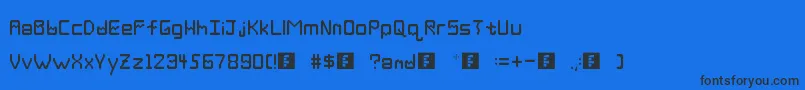 Deka Font – Black Fonts on Blue Background