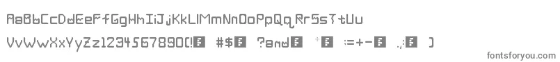 フォントDeka – 白い背景に灰色の文字