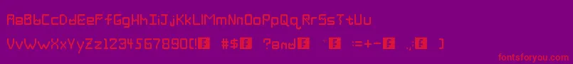 Deka Font – Red Fonts on Purple Background