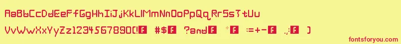 Deka Font – Red Fonts on Yellow Background