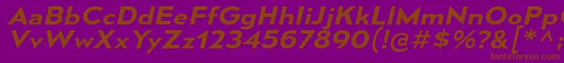 MesmerizeExSbIt-fontti – ruskeat fontit violetilla taustalla