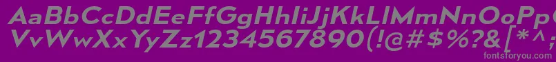 MesmerizeExSbIt-Schriftart – Graue Schriften auf violettem Hintergrund