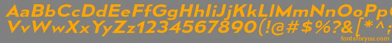 Weitere Informationen zur MesmerizeExSbIt-Schriftart MesmerizeExSbIt-Schriftart – Orangefarbene Schriften auf grauem Hintergrund