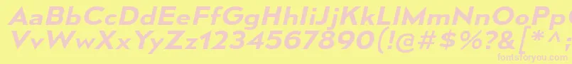 MesmerizeExSbIt Font – Pink Fonts on Yellow Background