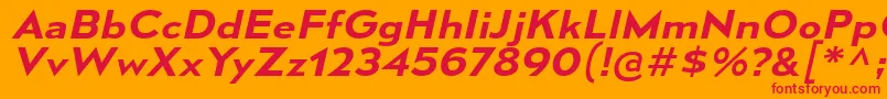 MesmerizeExSbIt Font – Red Fonts on Orange Background