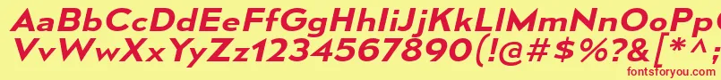 MesmerizeExSbIt Font – Red Fonts on Yellow Background