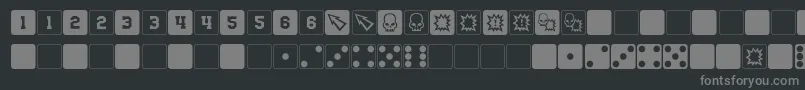 Шрифт DpolyBlockDice – серые шрифты на чёрном фоне