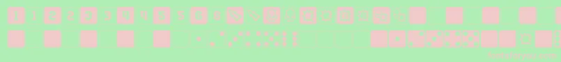 DpolyBlockDice Font – Pink Fonts on Green Background