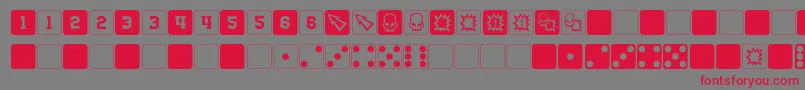 Police DpolyBlockDice – polices rouges sur fond gris