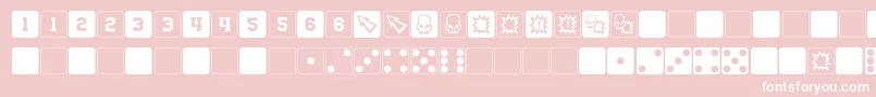 DpolyBlockDice Font – White Fonts on Pink Background