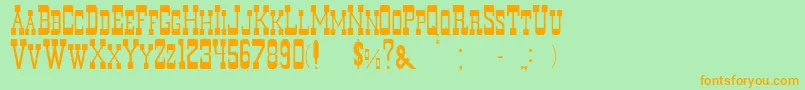 ElPaso Font – Orange Fonts on Green Background