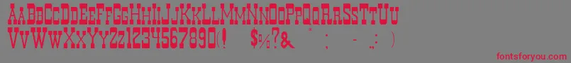 フォントElPaso – 赤い文字の灰色の背景