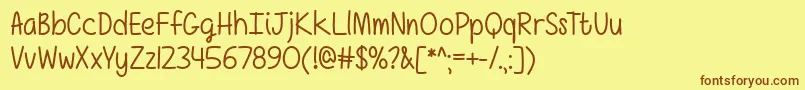 GirlsHaveManySecretsOtf Font – Brown Fonts on Yellow Background