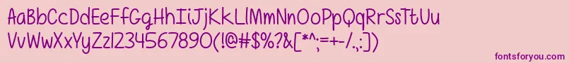 GirlsHaveManySecretsOtf Font – Purple Fonts on Pink Background