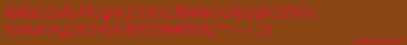 GirlsHaveManySecretsOtf Font – Red Fonts on Brown Background