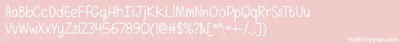 GirlsHaveManySecretsOtf Font – White Fonts on Pink Background