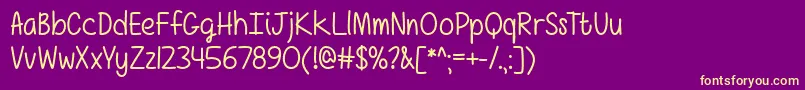 GirlsHaveManySecretsOtf Font – Yellow Fonts on Purple Background