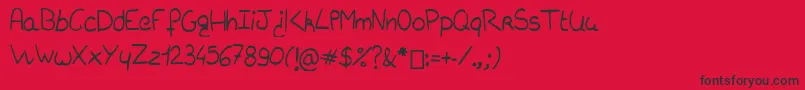 fuente Charliebubblesimple – Fuentes Negras Sobre Fondo Rojo