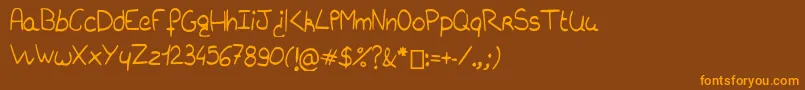 Charliebubblesimple Font – Orange Fonts on Brown Background