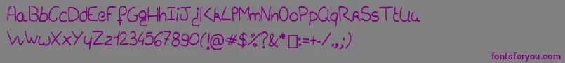 Charliebubblesimple Font – Purple Fonts on Gray Background