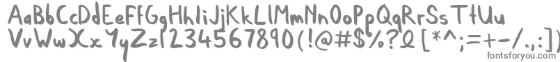 フォントDylan – 白い背景に灰色の文字