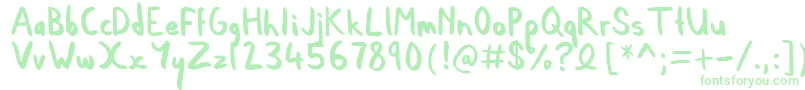 Dylan Font – Green Fonts on White Background