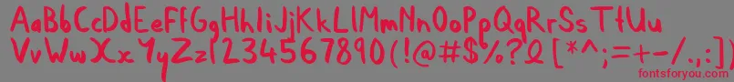 Dylan Font – Red Fonts on Gray Background