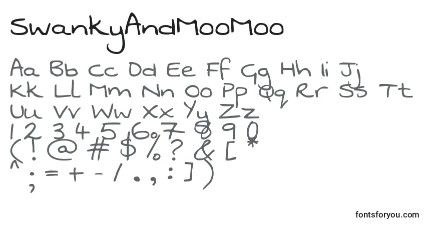 SwankyAndMooMoo Font – alphabet, numbers, special characters