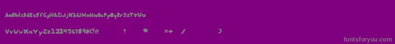 fuente Beansplain – Fuentes Grises Sobre Fondo Morado