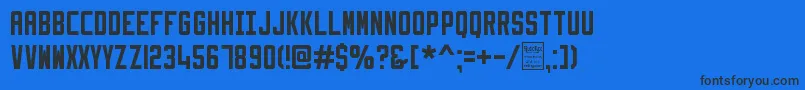 SlimfitDemo Font – Black Fonts on Blue Background