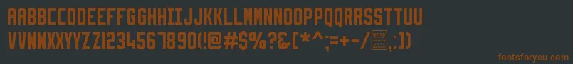 Шрифт SlimfitDemo – коричневые шрифты на чёрном фоне