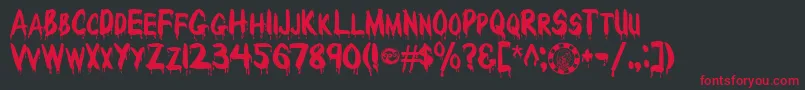 RedcapBloodthirsty Font – Red Fonts on Black Background
