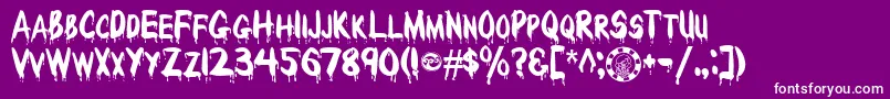 RedcapBloodthirsty Font – White Fonts on Purple Background