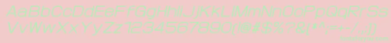 ProtofetMediumitalic-Schriftart – Grüne Schriften auf rosa Hintergrund