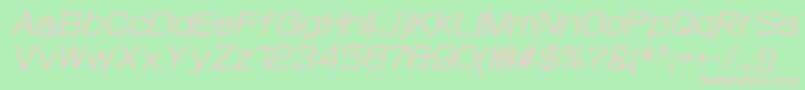 フォントProtofetMediumitalic – 緑の背景にピンクのフォント
