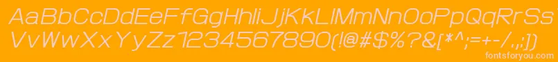 フォントProtofetMediumitalic – オレンジの背景にピンクのフォント